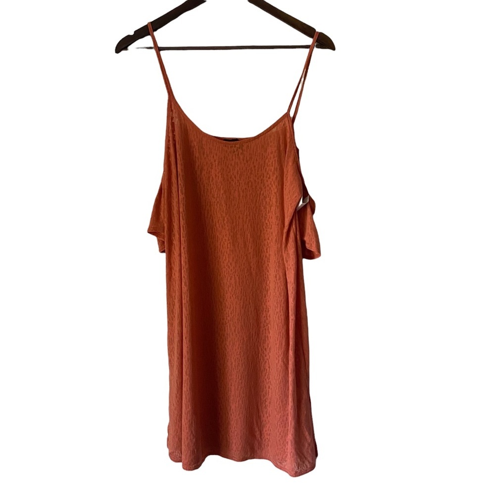 Topshop Sheer Cold Shoulder Slip Dress